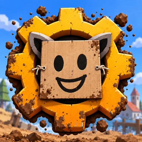 MUCKWORKS icon on a background of the job site